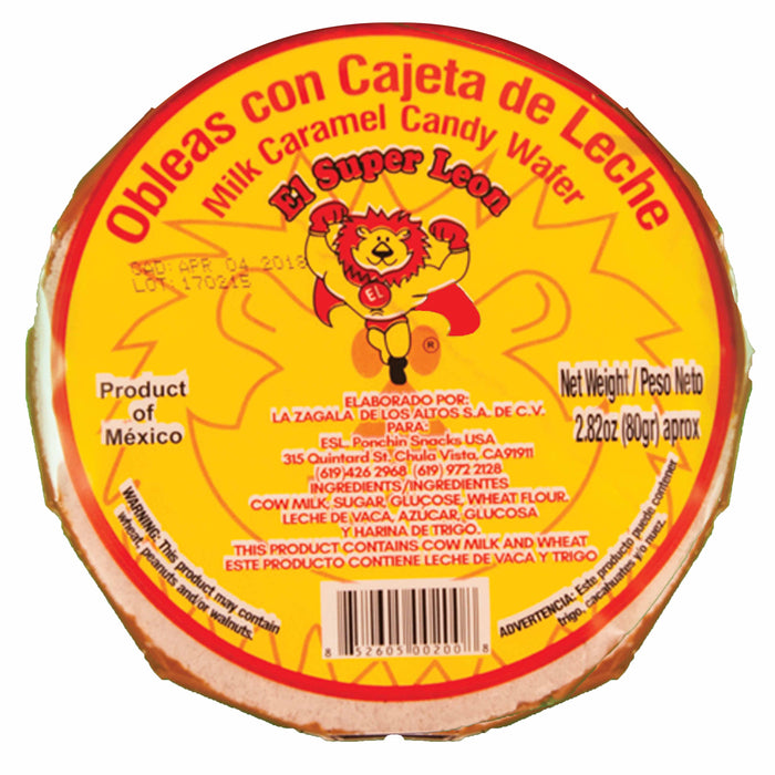 5 Pc Obleas Con Cajeta De Leche Mexican Candy Milk Caramel Wafer Caramelo Treat