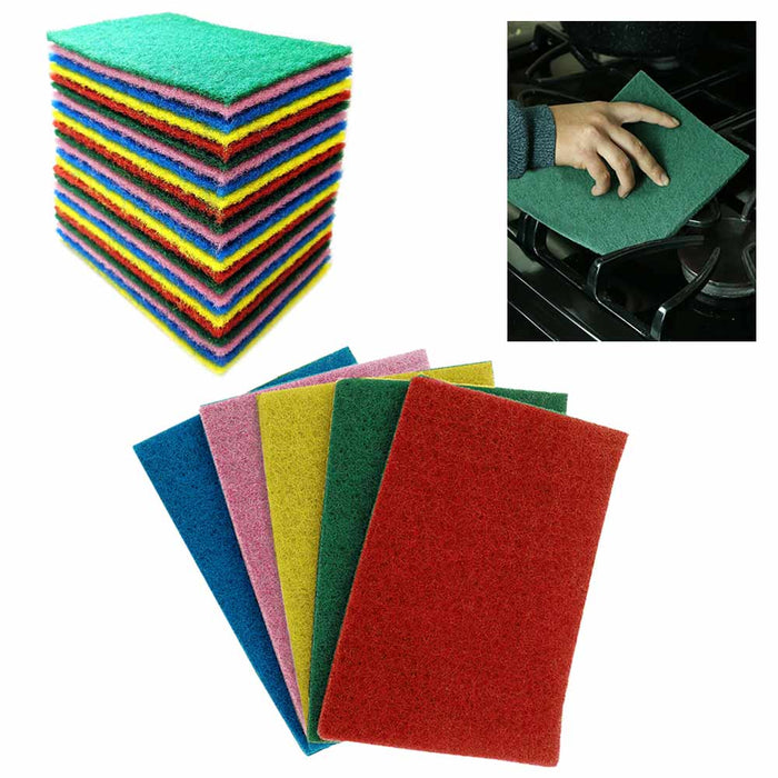 20Pc Jumbo Scouring Pads Sponge Kitchen Wash Dishes Cleaner Scour Scrub Cleaning