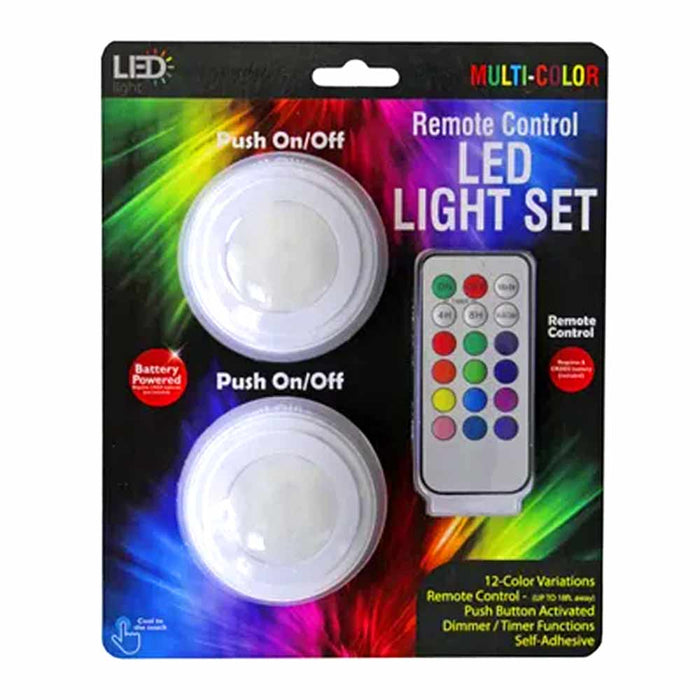 6 Remote Control LED Light Self Adhesive Dimmer Wireless Closet Lamp Multi Color