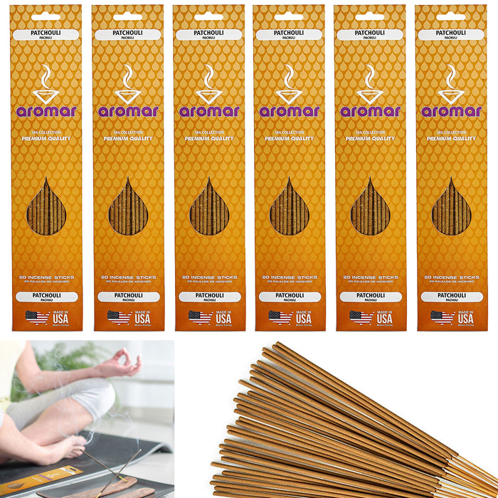 120 X Incense Sticks Patchouli Scent Hand Dipped Burning Strong Fragrance Aroma