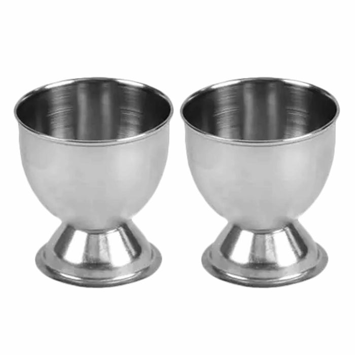 2 Stainless Steel Single Boiled Egg Cup Holder Eggs Kitchen Utensils food Cook