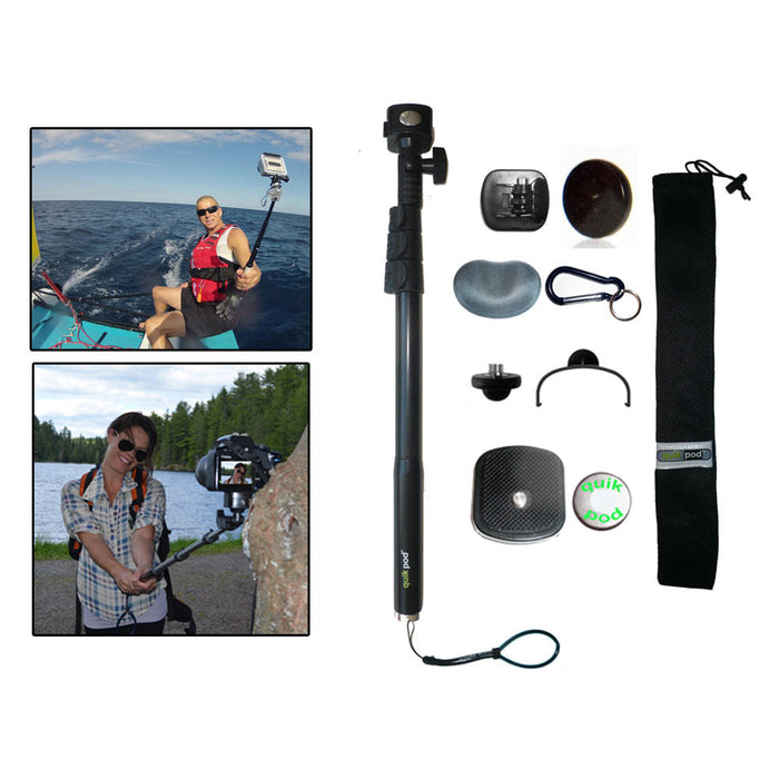 Quikpod Monopod Extendable Handheld Selfie Stick GoPro Digital Camera Cell Phone