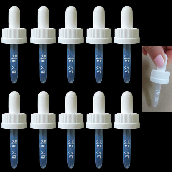 10 Plastic Medicine Pipette 1.2ml Droppers Cap Graduated Lab Experiment Transfer