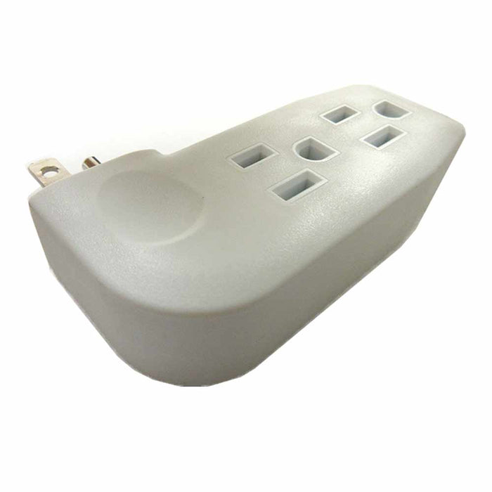 2 Pc AC Adapter 3 Outlet Prong Electrical Power Grounded Wall Socket Tap Indoor