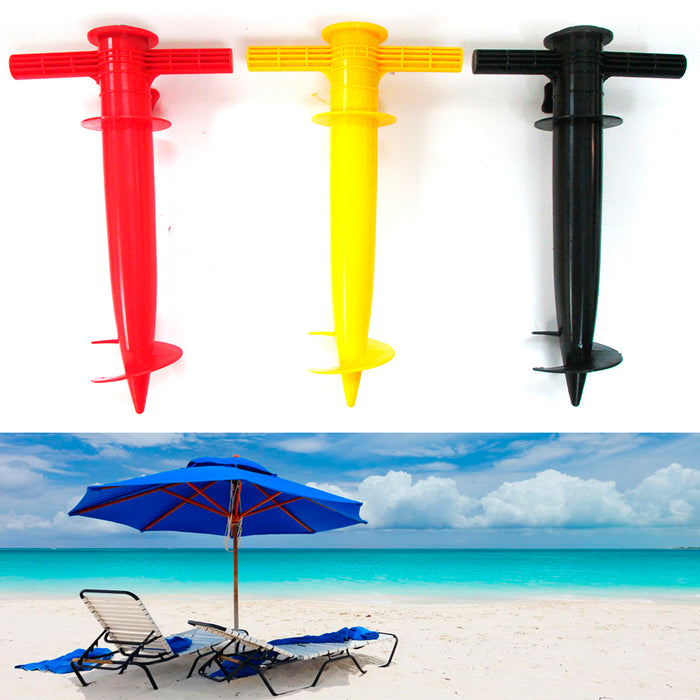 1 Umbrella Holder Anchor Spiral Stake Beach Sand Stand Beach Shade