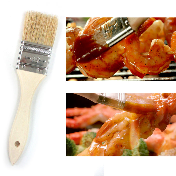 1 Pc Basting Brush 7" Kitchen Cooking Pastry Baking BBQ Sauce Butter Wood Handle