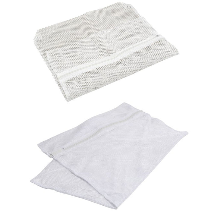 2 Zipped Laundry Washing Wash Bags 10X12 Net Mesh Delicate Bra Clothes Undewear