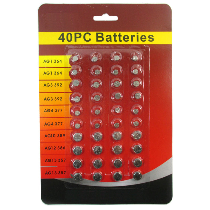 80 Pk Button Cell Batteries Alkaline Coin Watch Calculator Electronics Assorted