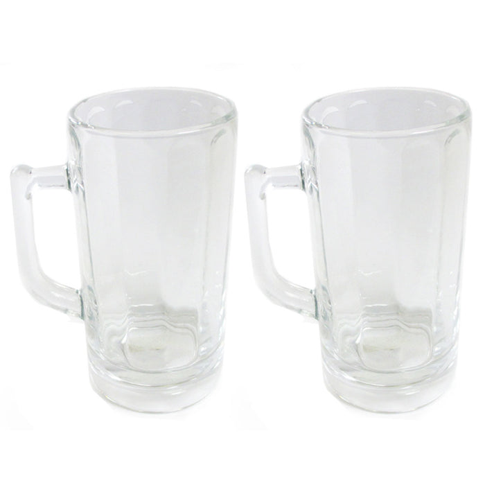2 Pc Beer Glass Mug Freezer Frosty 20 oz Cold Stein Chilled Frozen Drink Cup Bar