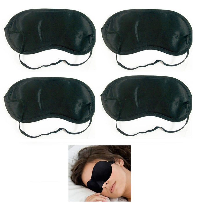 4 Pack Natural Silk Sleep Mask Blindfold Soft Sleeping Comfortable Eye Cover New