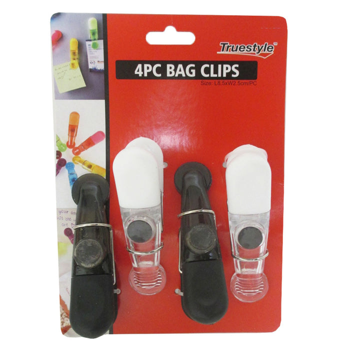 4 Pack Kitchen Bag Clips Magnet Food Chip Multipurpose Clip Fridge Photo Paper