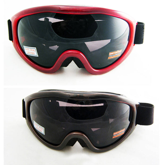 Ski Snowboard Snow Glasses Sun Goggles Sport Lens Anti Fog Red Black Clear G89 !