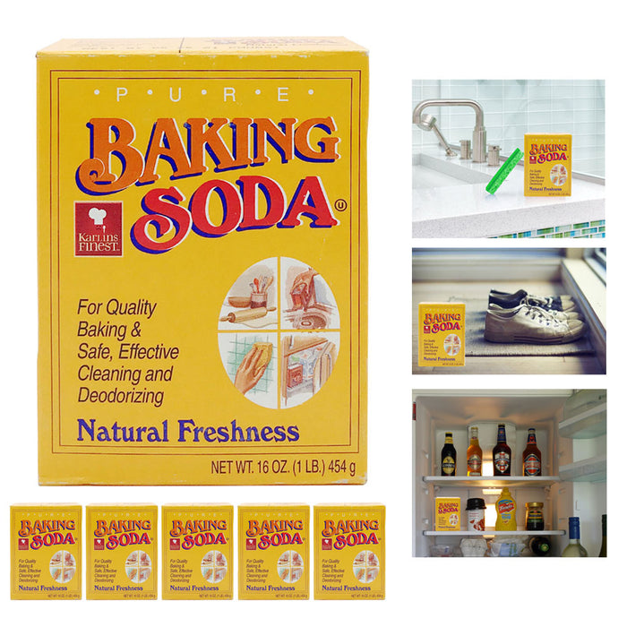 6 Pack Baking Soda Refrigerator Fridge Odor Neutralizer Air Freshener Control !!