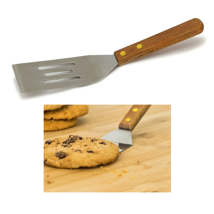 Chef Craft Small Slotted Cookie Spatula Stainless Steel Wood Handle Ki —  AllTopBargains