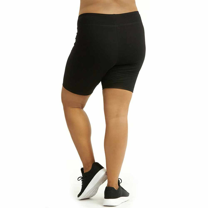 2 Womens Legging Shorts Plus Size Cotton Stretch Exercise Yoga Athletic Black 2X