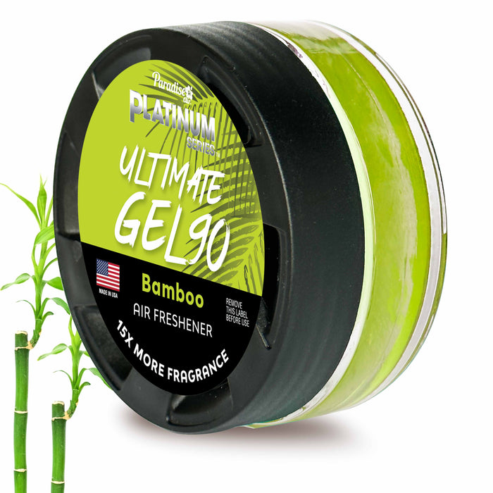1 Paradise Ultimate Gel Air Freshener 90 Days Aroma Car Fragrance Scent Bamboo