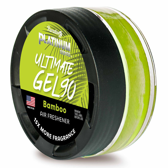 4 Paradise Ultimate Gel Air Freshener 90 Days Aroma Car Fragrance Scent Bamboo