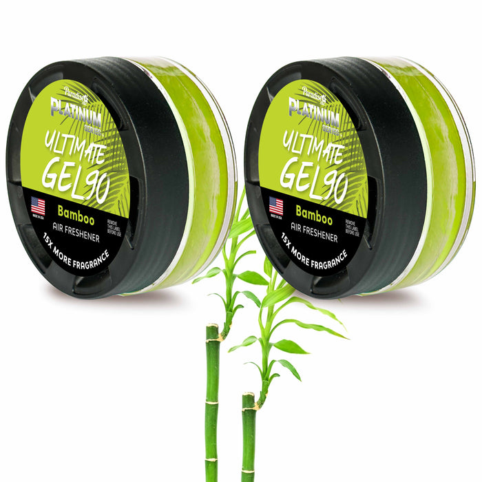 2 Paradise Ultimate Gel Air Freshener 90 Days Aroma Car Fragrance Scent Bamboo