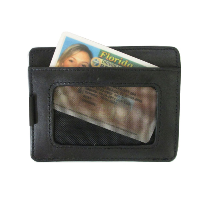 Travelon RFID Blocking Wallet Cash Credit Card Sleeve Case Genuine Leather ID !