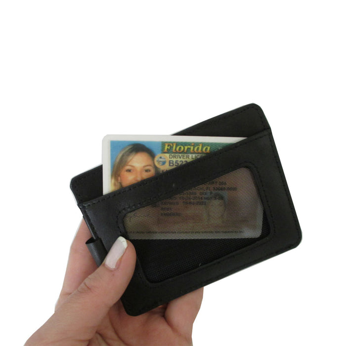 Travelon RFID Blocking Wallet Cash Credit Card Sleeve Case Genuine Leather ID !