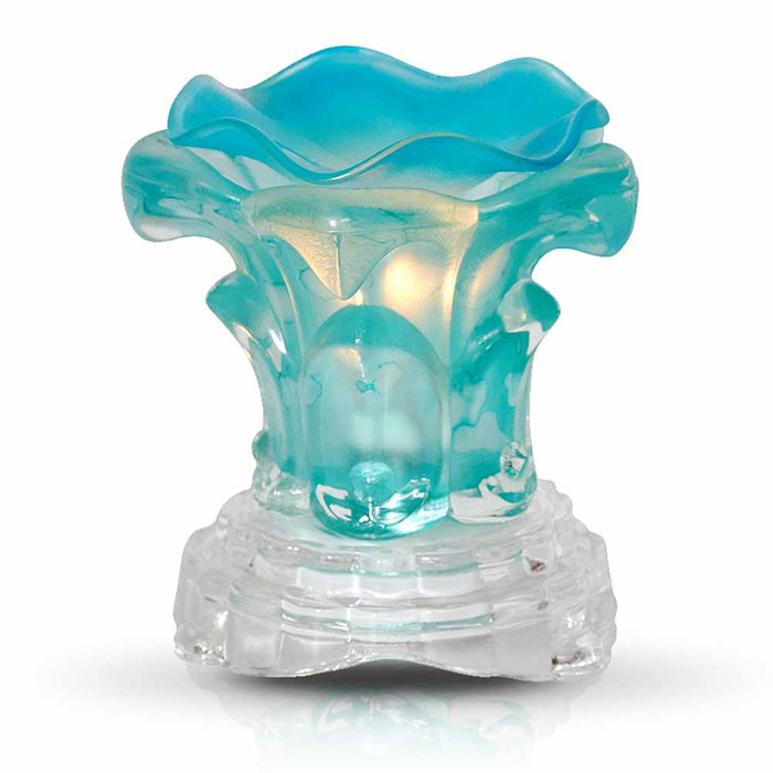 Electric Scented Oil Warmer Dimming Touch Lamp Glass Wax Burner Aroma Fragrance