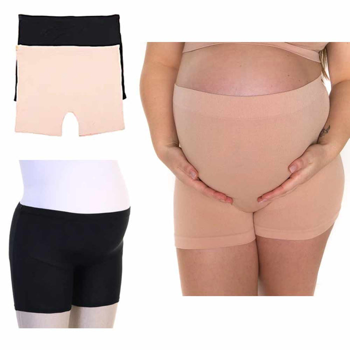 2 Pc Womens Seamless Maternity Shapewear High Waist Motherhood Underwear L/XL