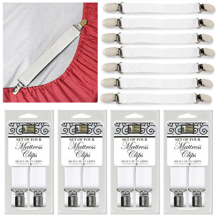 16 Bed Sheet Clips Mattress Grips Heavy Duty Suspender Straps Fastener —  AllTopBargains