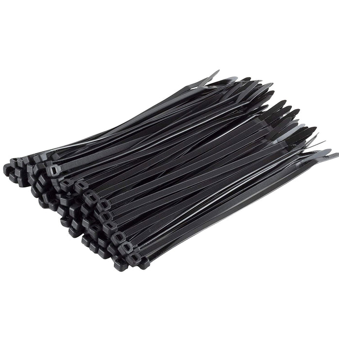 200 Pc Black Cable Ties Zip Heavy Duty Nylon Wire Cords Weather Resistant 8" New