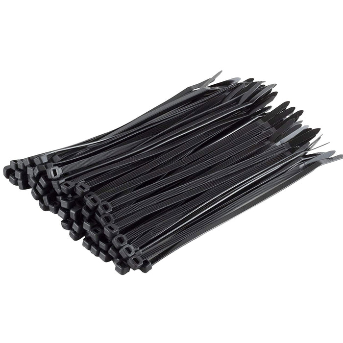 400 Pc 8 Inch 40 Lbs Nylon Quality Cable Zip Wire Ties Cords Black Heavy Duty