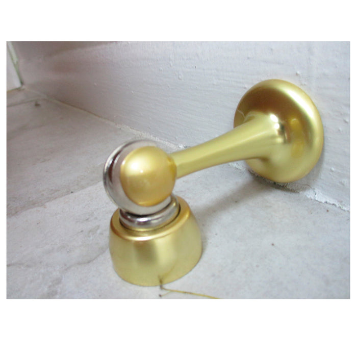 1 Soft Catch Magnetic Door Stop Wall Mount Gold Stopper Guard Safety Home Office