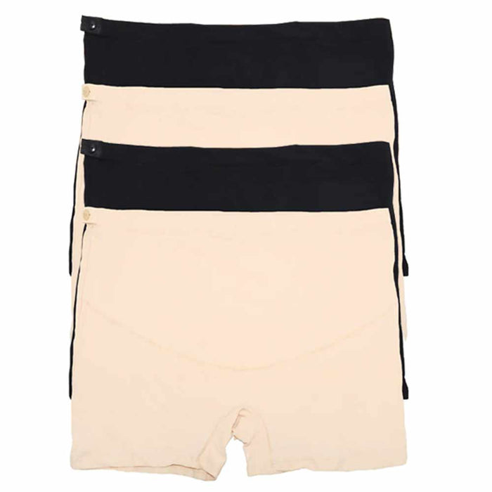 4 Pc Cotton Maternity Shorts Over Bump Underwear Pregnancy Tummy Support S/M