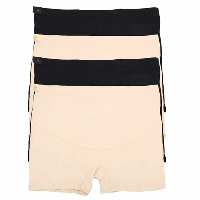 4 Pc Tummy Support Cotton Maternity Shorts Over Bump Pregnancy Underwear L/XL