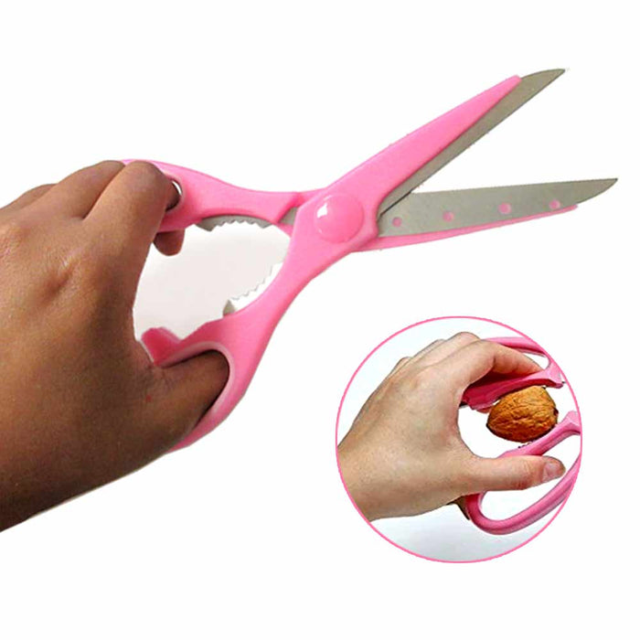 Kitchen Scissor Heavy Duty Meat Multipurpose Stainless Steel Food Shears Pink