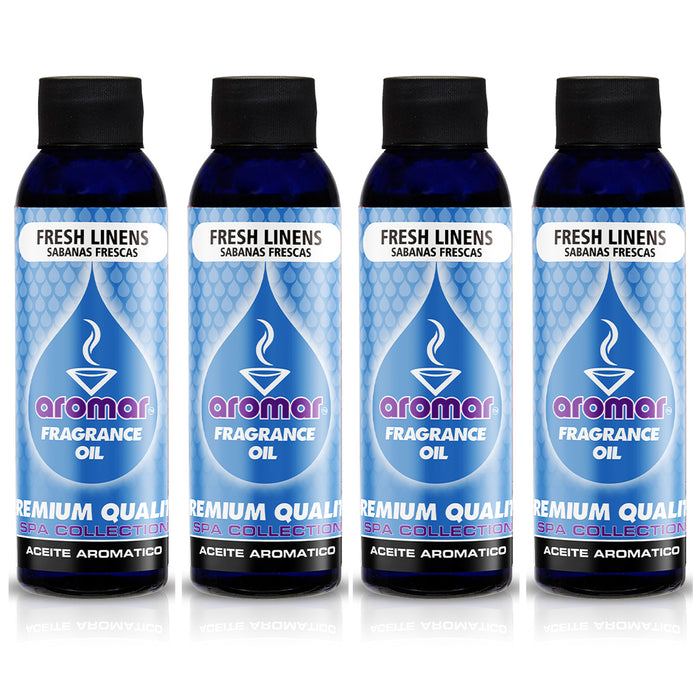 4 Pc Fresh Linens Premium Fragrance Oil Air Freshener Diffuse Aromatherapy 4 Oz