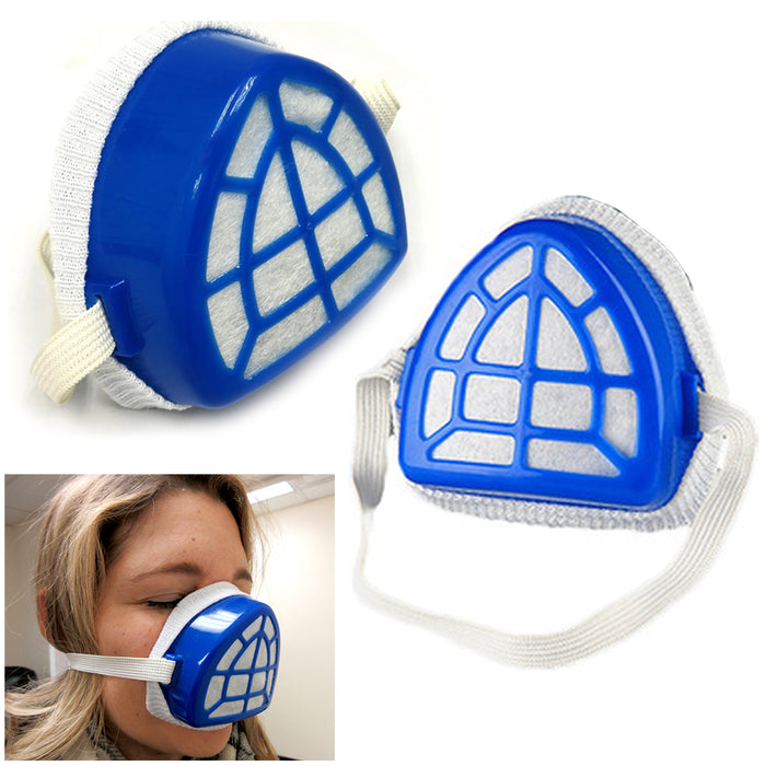 Reusable Nylon Filter Mask Breath-ability comfort filters out bacteria,  dust, chemicals, particles, pollen and smoke for adults. Low as $9.4