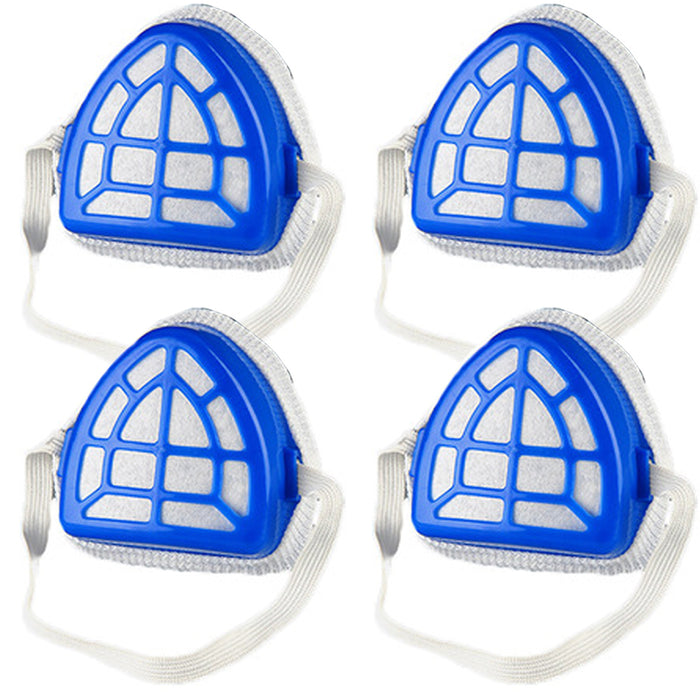 4 Pc Painter Plastic Filter Mask Respirator Gas Safety Chemical Anti Dust Pollen