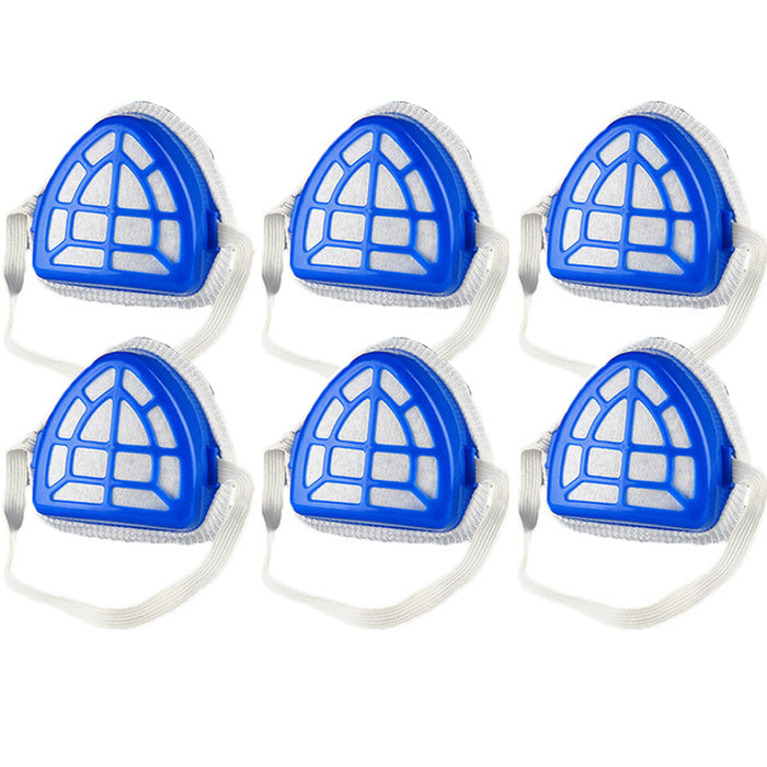 6 Pc Face Mask Reusable Respirator Air Purifying Plastic Filter Painter Safety