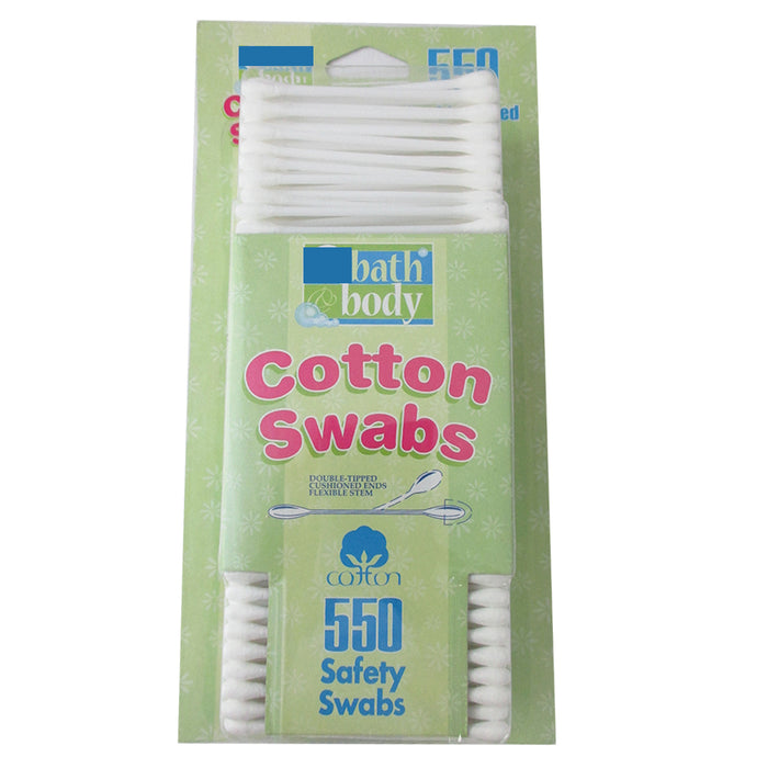 550 Cotton Swabs Double Tipped Applicators Q Tip Safety Ear Wax Remover Sanitary