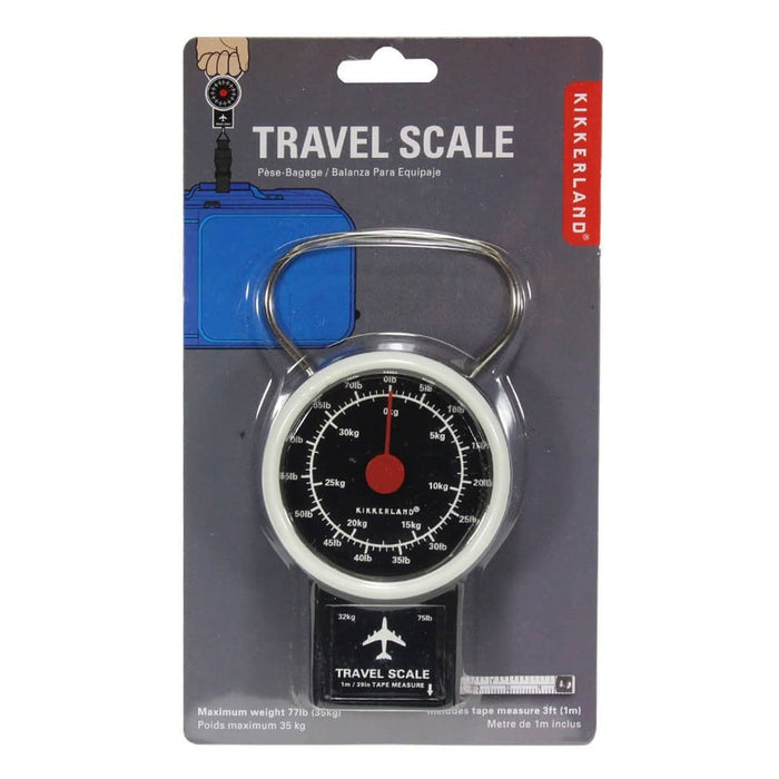 Portable Luggage Scale Stop Lock Tape Measure New 77 LB Hanging Travel Weight
