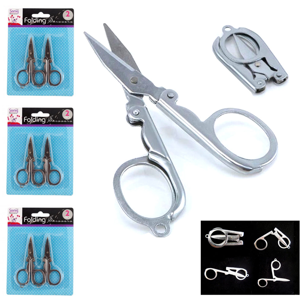 6 Pc Stainless Steel Folding Pocket Travel Small Cutter Crafts Sewing —  AllTopBargains