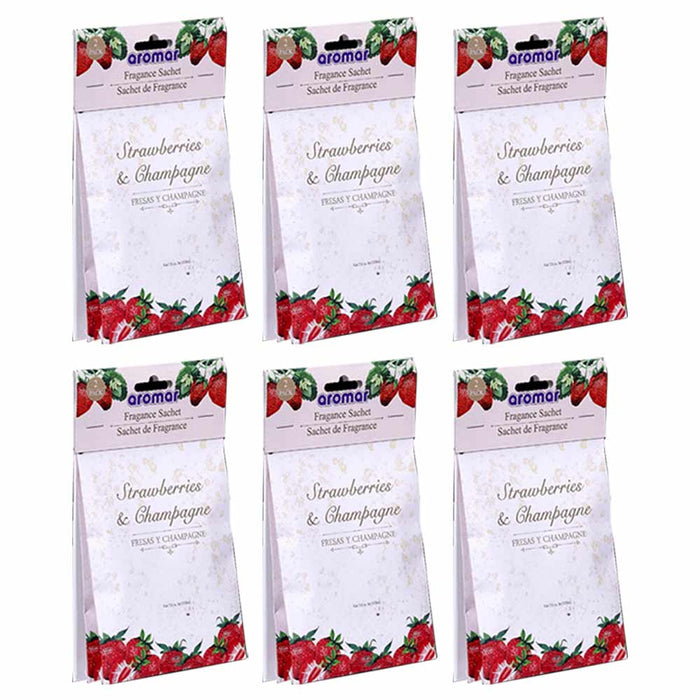 12 Strawberry Champagne Scented Fragrance Sachet Pouch Air Freshener Perfume Bag