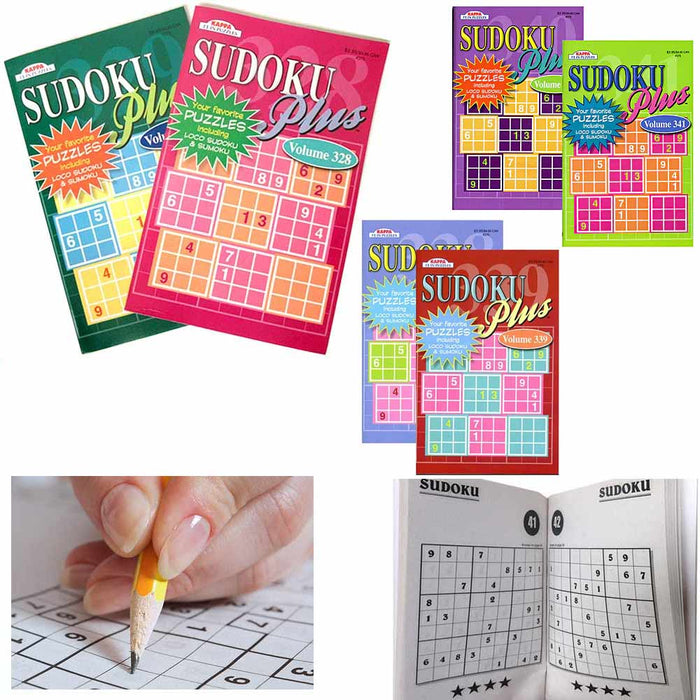 4 Pc Sudoku Puzzle Books Sumoku Collection Number Find Solving Large Print Fun