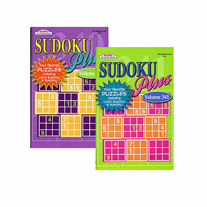 2 Pc Sudoku Puzzle Books Sumoku Collection Number Find Solving Large Print Fun