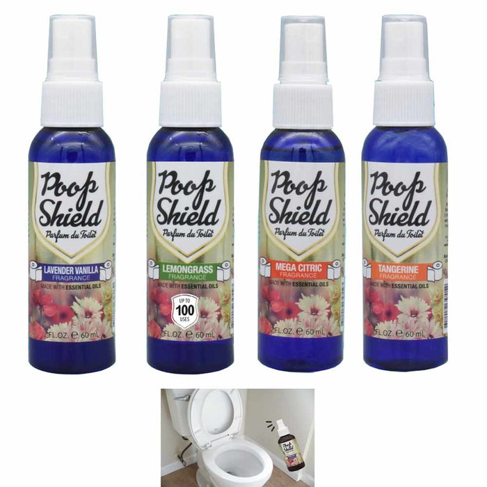 4 Pc Toilet Bowl Air Freshener Spray Bathroom Odor Eliminator Deodorizer Scents