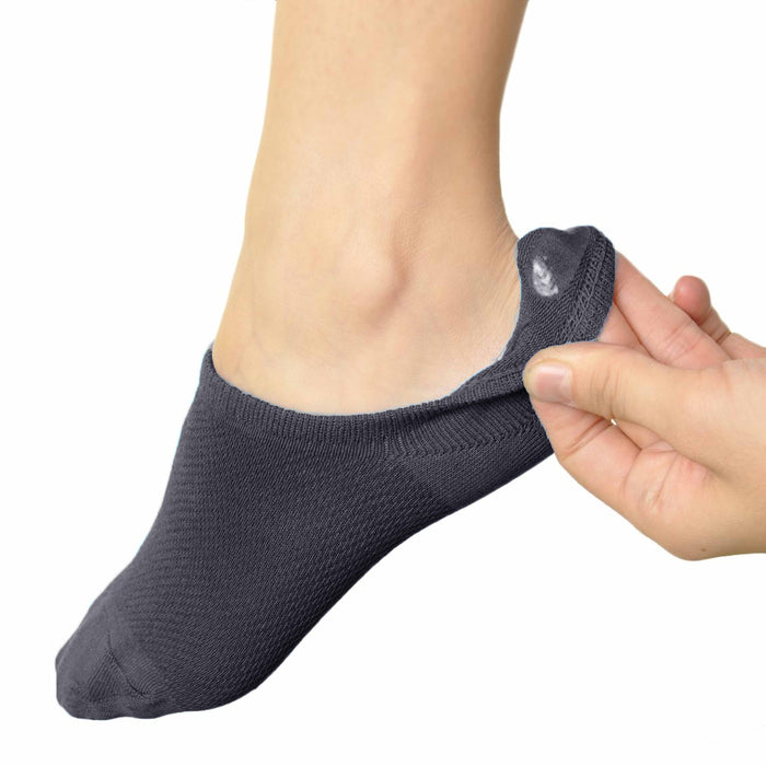 12 No Show Socks Thin Grey Loafer Soft Men 10-13 Sneakers Low Cut Non Slip Grips
