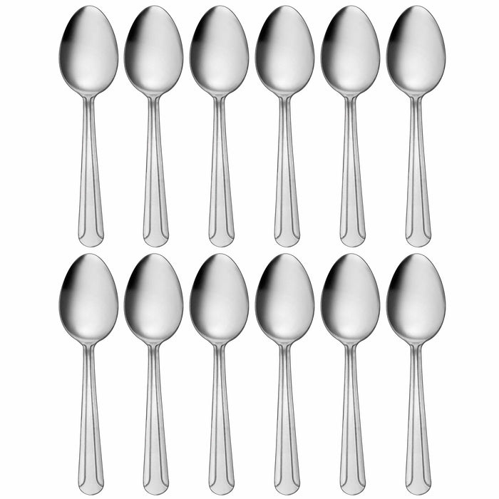 12 Pk Dominion Teaspoons Dinner Stainless Steel Tea Spoon Table Serving Utensil
