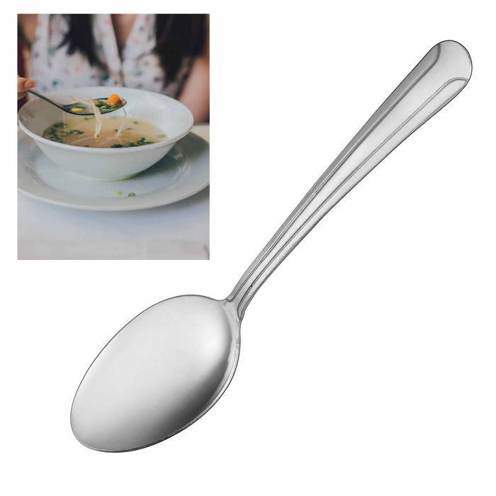 24 Pc Stainless Steel Teaspoons Dominion Dinner Table Tea Spoon Serving Utensils