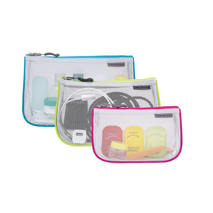 3 Pc Travelon Pouches Set Travel Tech Cords Accessories Portable Cables Chargers