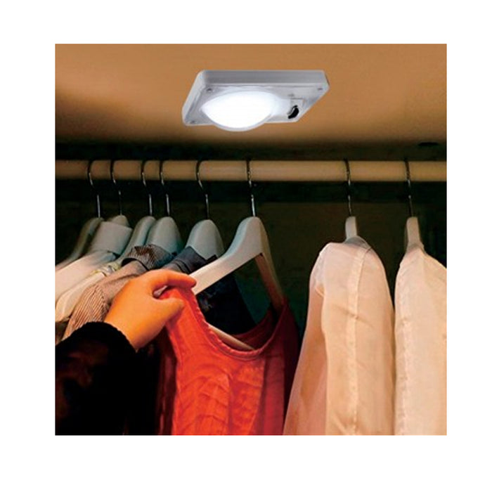 2 COB LED Bulb Switch Light Countertop Display Stick On Battery Power Mount Lamp