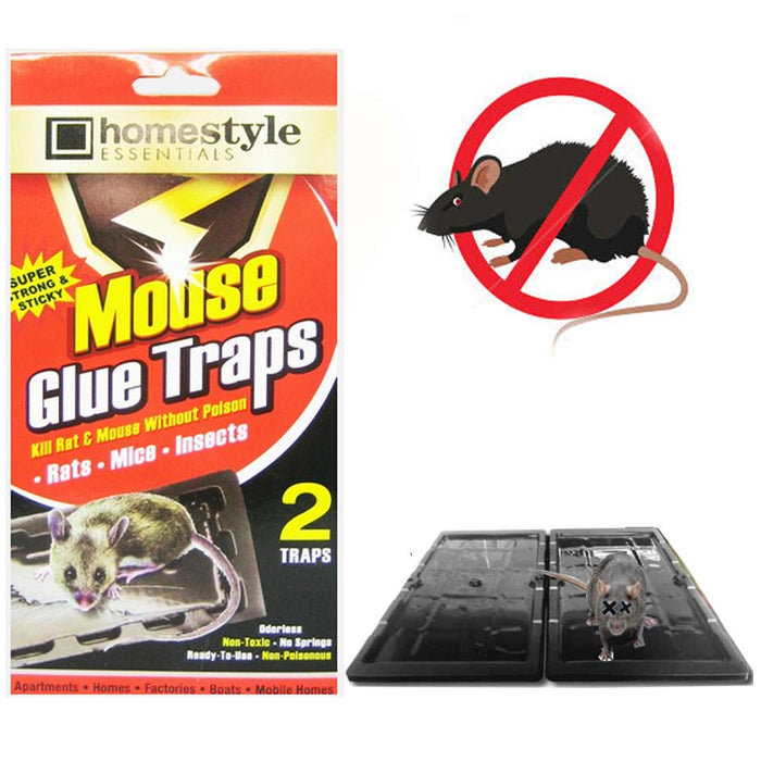 4 Pc Glue Sticky Trap Rat Mouse Snake Trays Peanut Scent Pest Control 8" x 4.5"